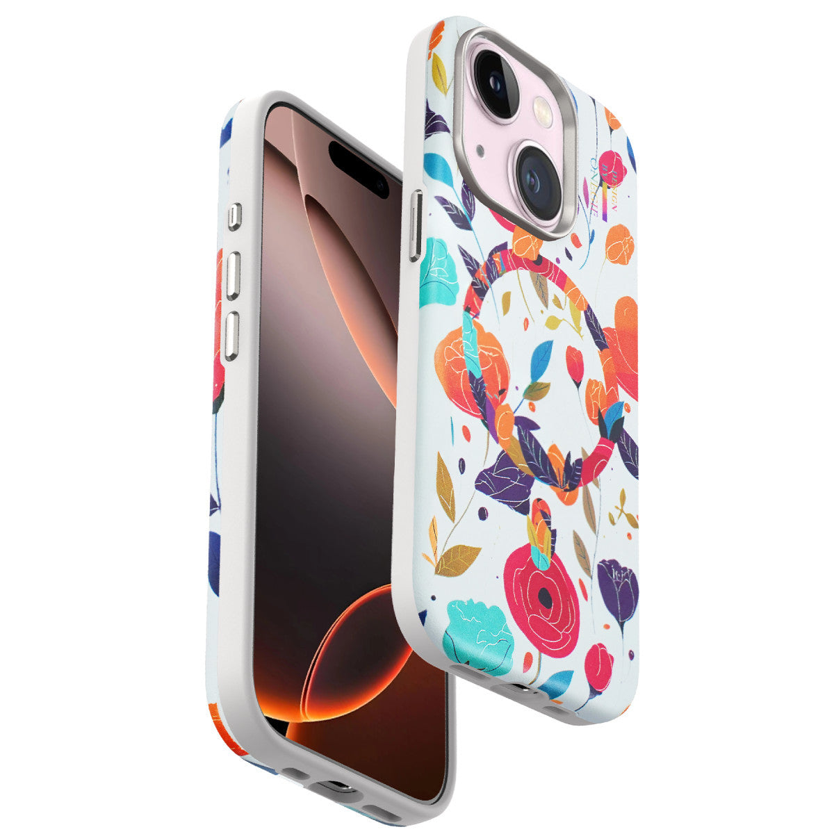 Onegif Apple iPhone 15 Flower Series Magsafe Kapak